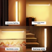 Veilleuse intelligente à détection sonore et de présence humaine en PC – Design moderne et minimaliste pour éclairage de couloir et de cage d'escalier, bande longue