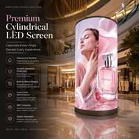 Affichage LED Cylindrique Flexible Personnalisé P2 avec Vitrines, Mur Publicitaire et Support Numérique pour Affichage d'Affiches LED