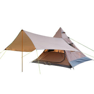 Tenda Indiana Piramidale da Esterno per 3-4 Persone, Pieghevole con Tenda Parasole, Impermeabile e Resistente ai Raggi UV - Product Image 1
