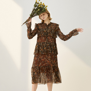 Abito da Donna Casual a <span class=keywords><strong>Maniche</strong></span> <span class=keywords><strong>Lunghe</strong></span> <span class=keywords><strong>Nero</strong></span> con Scollo a V Design Elegante - Product Image 3