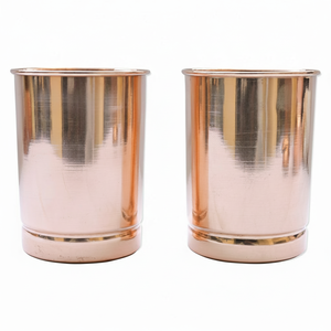 Verre en cuivre pur fait à la main pour l'eau potable avec un design martelé antique pour des bienfaits pour la santé ayurvédique à utiliser quotidiennement - Product Image 1