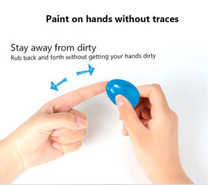 9色非毒性卵型パームグリップクレヨンセット幼児および子供のための洗えるペイント - Product Image 4