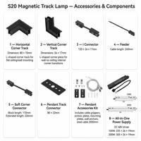 Kit de Iluminación Magnética de Bajo Voltaje S20 48V, Foco COB de 10W-30W para Proyectos de Almacenes Industriales
