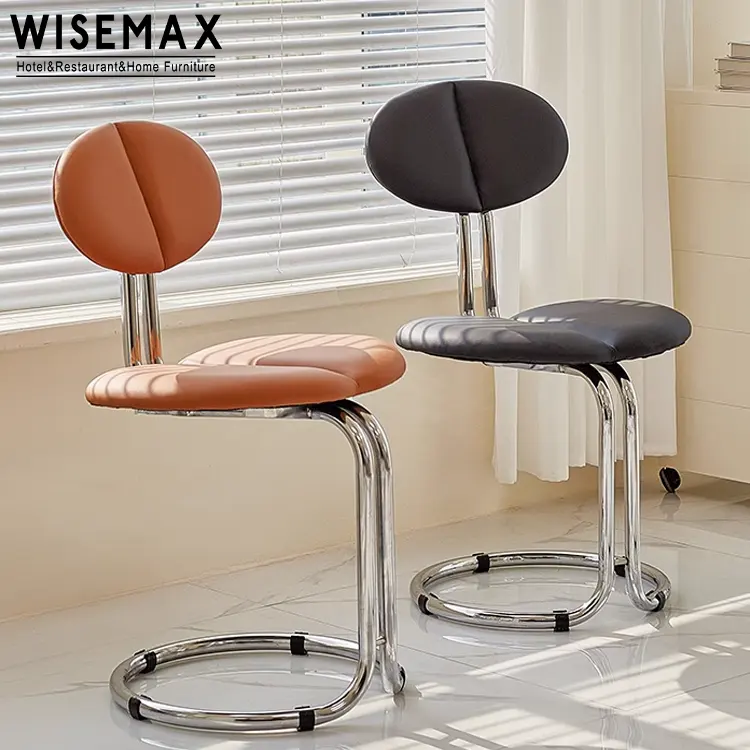 WISEMAX MÖBEL Modernes Restaurant Vintage Metall geschnitzte Stühle mit hoher Rückenlehne Rotwein Samt Polsters tühle für Esszimmer