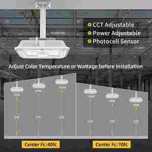 Lumière LED pour auvent de station-service 100W 5000K IP65 en aluminium pour garage, entrepôt, bureau, garantie 5 ans, certifiée ETL DLC CE - Product Image 4