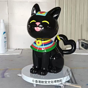 Figura de Gato Egipcio de Resina Personalizada, Mascota Comercial, Accesorio para Eventos y Exposiciones, Escultura de Gato de Resina de Tamaño Real - Product Image 6
