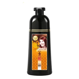 Frete Grátis Mokeru Magia Natural Marrom Shampoo Anti Cinza Cor Do Cabelo Shampoo Corante de Cor Permanente Do Cabelo para As Mulheres