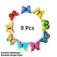 Autocollant mural 3D LED Papillon, lampe de nuit à changement de couleur, décoration pour chambre d'enfant, meubles, fête, mariage, festival, Adornos