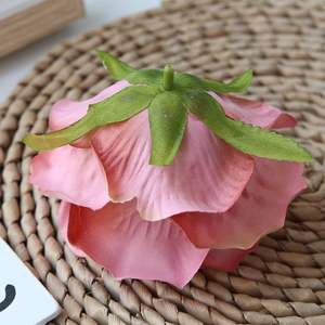 Têtes de fleurs artificielles en soie rose en gros de Chine pour la décoration de mariage - Product Image 3