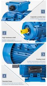 YE3-112M-6(2.2kw) उच्च दक्षता कम शोर तीन-चरण अतुल्यकालिक एल्यूमीनियम आवास इलेक्ट्रिक मोटर्स 380v एसी प्रेरण मोटर - Product Image 6