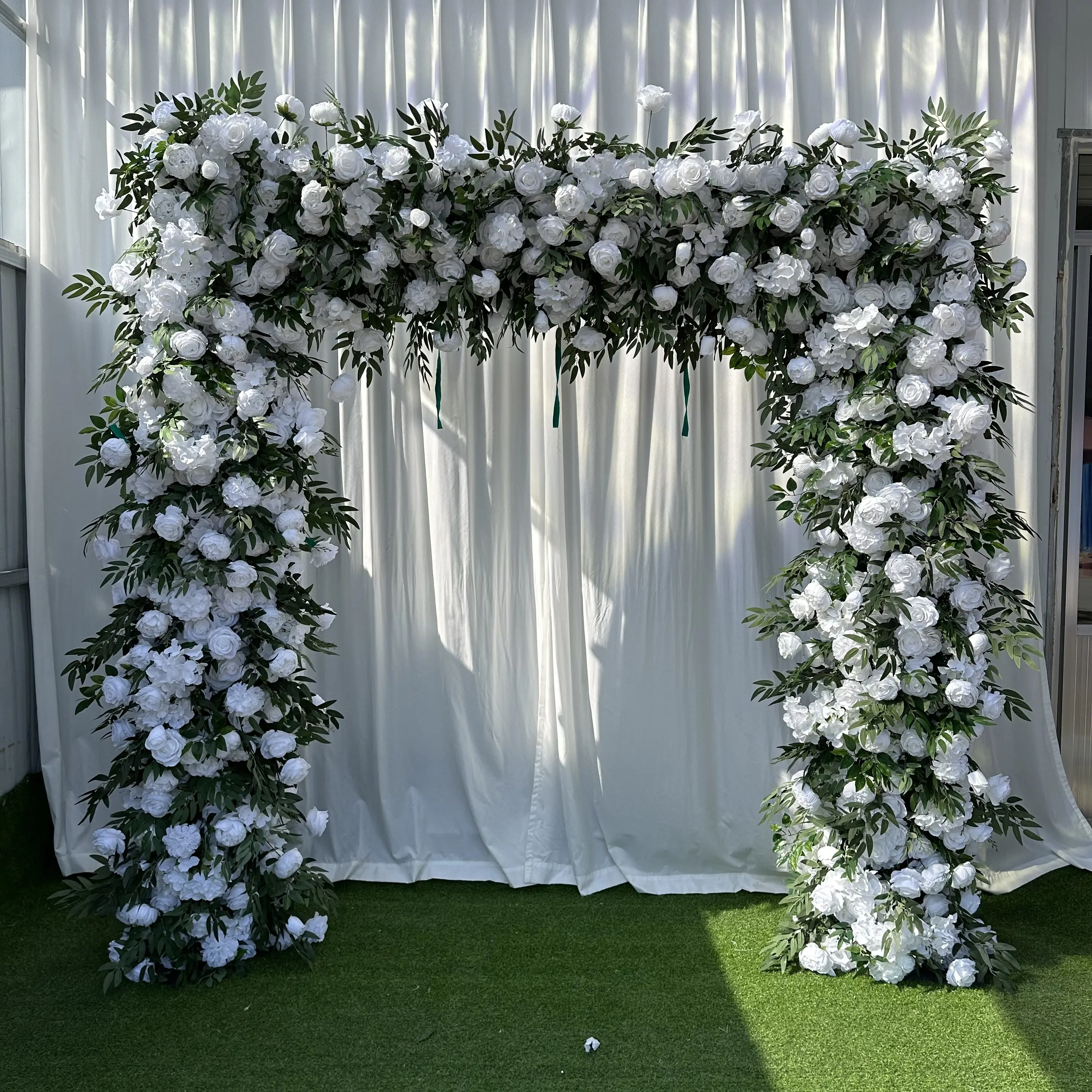 A-FA005 Hot sale Wedding arch flowers arrangement artificial wed arch backdrop silk flower arch for wedding decoration