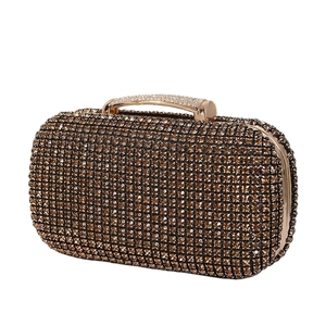 Women Shinny Rhinestones Formal Dressy Evening Bag Vintage <b>Top</b> Handle Crystal Clutch Purse for Night out Party - Product Image 6