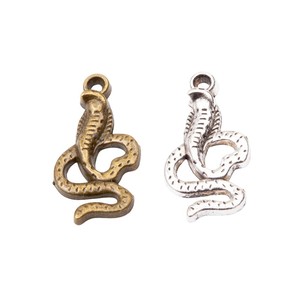 Breloque Cobra Enroulée en Alliage de Zinc Bronze Antique, Serpent Enveloppé pour Porte-clés d'Éleveur de Serpents - Product Image 4