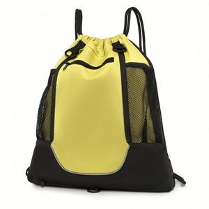 Customizable <b>Waterproof</b> Children's Basketball <b>Drawstring</b> <b>Bag</b> with Sports Training & Ball Compartment for Promotional Items - Product Image 5