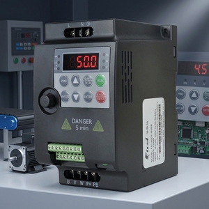 เครื่องควบคุมความถี่แปรผันประสิทธิภาพสูง 1.5KW-11KW สามเฟส 380V VFD ควบคุมความเร็วรอบด้วยระบบคอมพิวเตอร์ - Product Image 1