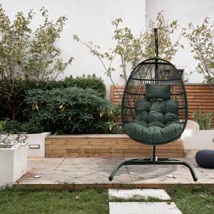 Fauteuil suspendu en rotin tressé pour jardin, salon de jardin, patio extérieur - Product Image 5