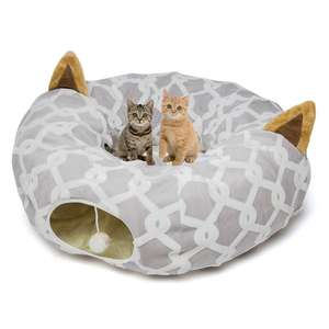 4 Wege großes Katzentunnel-Crinkle-Bett Großes Pop-up-Bett mit Katzenspielzeug-Haustier röhre - Product Image 2