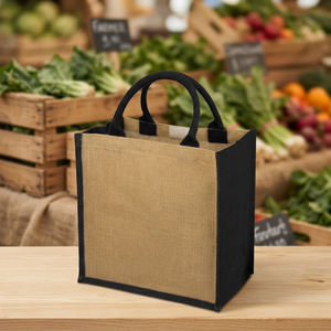 Borsa Shopper in Iuta Ecologica Riutilizzabile Modello 120134-4 Chennai 16L con Manici Lunghi per Uso Quotidiano, Stampa Semplice - Product Image 2