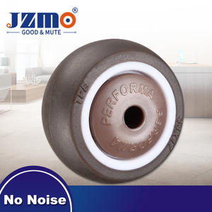 PERFORMA 25mm Rad breite Eisen Stahl Einzel rad rolle 1-2 Zoll Weich gummi rad Kugellager TPR Silent Rigid Brake OEM - Product Image 1