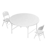 Robuste Klappbare Plastiktische Langlebige Metall-Außenmöbel Schlafzimmer Hochzeit Party Esszimmer Tragbare Bankett-Mietmöbel Lager