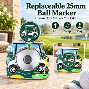 Marqueur de balle de golf magnétique double face personnalisé, forme irrégulière de 45 mm avec marqueur amovible de 25 mm pour clubs de golf - Product Image 2