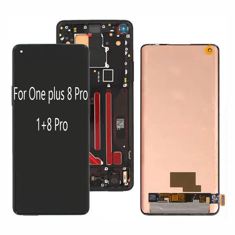 <strong>Replacement</strong> Display Original AMOLED Screen Mobile Phone Screen for One Plus <strong>8</strong> <strong>Pro</strong> 1+<strong>8</strong> <strong>Pro</strong>/1+8T <strong>Pro</strong>/Find X2/Find X2 <strong>Pro</strong> Screen Supports fingerprint recognition