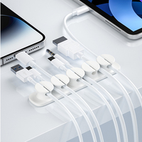TPR Cordon Keeper Cable Clips Wire Holders pour Chargeur Cordons Cord Management Organizer Kit Auto-Adhésif Cable Clips Holder
