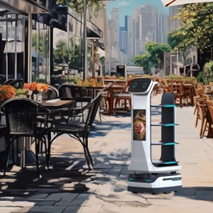 Hotel inteligente interactivo Servicio móvil Ai <span class=keywords><strong>Robot</strong></span> Entrega Camarero <span class=keywords><strong>Robot</strong></span> Restaurante Robots - Product Image 2