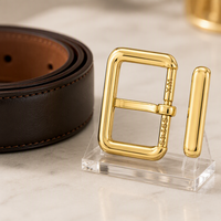 Boucles de ceinture pour hommes d'affaires, logo gravé sur mesure, alliage de zinc, métal résistant à la rouille, anti-rayures, pour ceinture en cuir