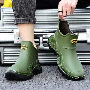 Botas de Lluvia Cortas para Hombre Talla Grande 6575, Impermeables, Antideslizantes, de PVC y Goma, para Pesca, Cocina, Lavado de Autos, Trabajo al Aire Libre - Product Image 4