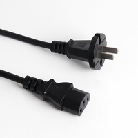 Câble d'alimentation pour console AC standard chinois personnalisé Cordon en cuivre à gaine en PVC avec mâle IEC femelle comme extrémité pour appareil ménager