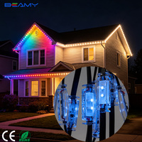 Уличные постоянные RGB светодиодные пиксельные светильники 24В, водонепроницаемые точечные светильники, гирлянда-галька, праздничные огни для декора дома