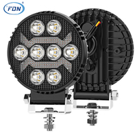 4 Inch 24W Car LED Work Light 8 LEDS Driving Lamp Headlight Fog Light DRL pour Offroad Car Tractor Truck Round Spotlight for SUV