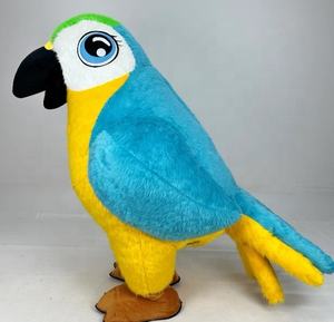 Costume de mascotte gonflable en peluche de <span class=keywords><strong>perroquet</strong></span> <span class=keywords><strong>bleu</strong></span> mobile pour adulte, hauteur 2M et 2.6M - Product Image 5