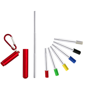 Wholesale Custom Retractable Folding Stainless Steel <strong>Metal</strong> <strong>Straw</strong> - Product Image 3