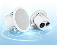 Haut-parleur coaxial de plafond JBHKJ 801H 8 pouces 70/100V 8 puissances commutables réglables 10-60W avec couvercle arrière métallique ignifuge