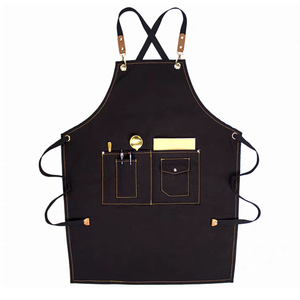 Vendita calda tela di cotone Logo personalizzato 3 dimensioni grembiule cucina <span class=keywords><strong>chef</strong></span> multifunzione regolabile grembiule con tasche - Product Image 3