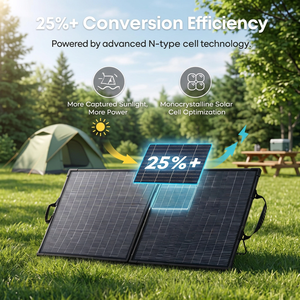 Panneau solaire portable Anker SOLIX PS200 200W, efficacité 25%, homologué CE, MC4 pour station d'alimentation - Product Image 1