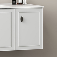 Offre Spéciale de haute qualité avec vanité en céramique blanche Armoires de salle de bain de style moderne à vendre Éclairage de vanité de salle de bain