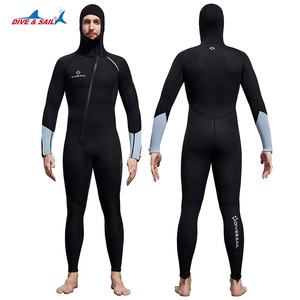 <span class=keywords><strong>DIVE</strong></span> & SAIL Mujer Hombre 3mm Neopreno CR Una pieza Cremallera frontal Manga larga Suave Apnea Buceo Traje húmedo Trajes de neopreno Natación - Product Image 2