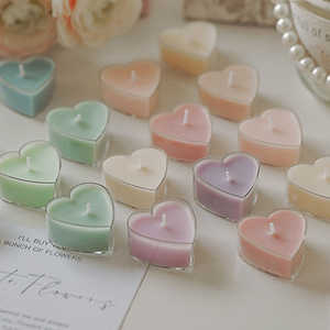 AIKUN Wholesale Fragrance Oil Gift Set Tea Light Candles Valentines Day <b>Heart</b> <b>Shaped</b> Colorful Candle - Product Image 4