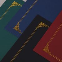 Lot de 30 porte-certificats A4 bleu marine avec bordure dorée, format lettre 8,5x11, couverture de diplôme pour remise de diplôme scolaire, vente en gros