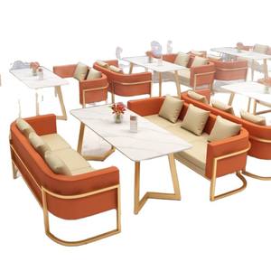 طقم طاولة وكراسي معدنية بتصميم اسكندنافي بسيط للمقاهي والمطاعم الغربية وقاعات الاجتماعات والبارات التجارية - Product Image 5