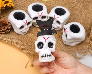 Giá bán buôn Chất lượng cao bóp sọ BAT Halloween thần tài đồ chơi Halloween bí ngô Thần Tài Squishy Đồ chơi stres đồ chơi - Product Image 3