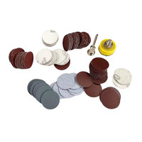 1 "2" 3 "pouces 30 50 60 100 120 200 pièces ensemble de disques de papier abrasif rond avec mandrin crochet et boucle tampon de fibre Kit d'outils abrasifs