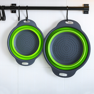 Accesorios de Cocina, Colador Redondo para Filtro de Agua, Recipiente para Lavar Frutas, Colador, Tazón Plegable - Product Image 1