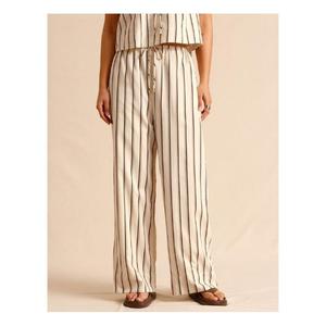 Pantalon décontracté confortable à taille haute pour femmes, conçu avec un tissu respirant, une coupe flexible et un soutien fiable pour le bureau - Product Image 1