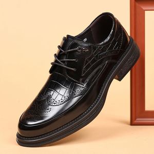 Customized Men's <b>Height</b>-<b>Increasing</b> Waterproof Leather <b>Shoes</b> Classic Casual Walking Business Formal Dress <b>Shoes</b> Anti-Slip - Product Image 4