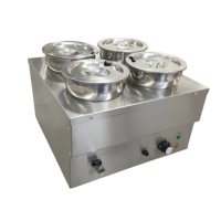 4L*4 Elektrisches Bain-Marie Theken-Speisenwärmer Kommerzielle Suppenwärmemaschine für Restaurant Catering Buffet