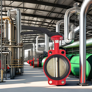 ANSI/API/CE <span class=keywords><strong>Class</strong></span> 300/900 thẳng trục Wafer phong cách Van bướm với xử lý và hộp số cho dầu Nước - Product Image 2